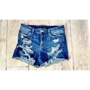 Judy Blue Distressed Denim Shorts – Size L